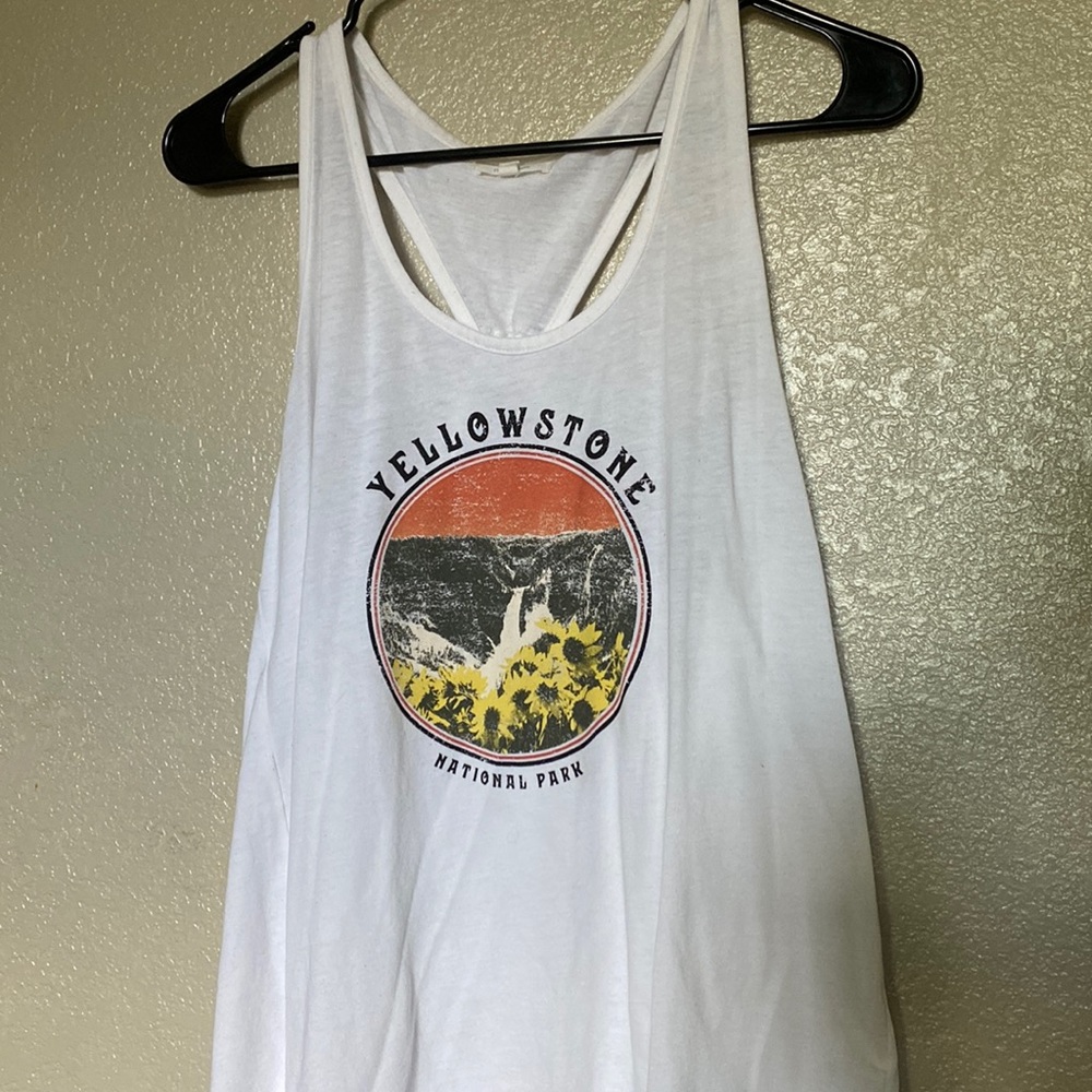 White loose tank top